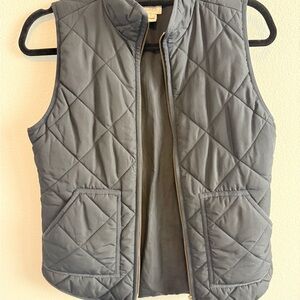 J. Crew Quilted Black Vest